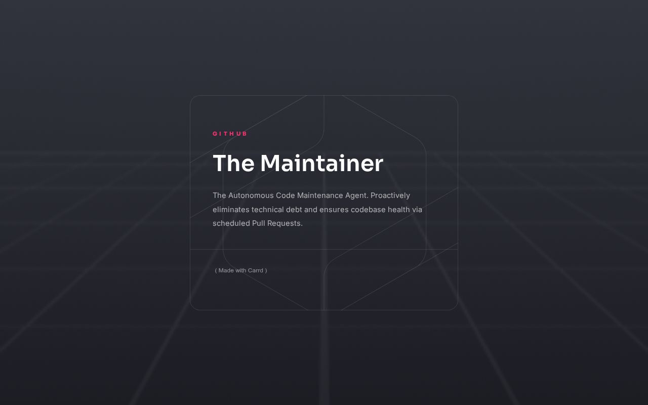 Carrd profile picture for @maintainer
